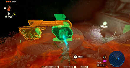 Zelda Tears of the Kingdom TotK - attaching a wheel on the first vehicle