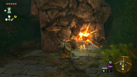 Zelda TotK - Smash Breakable Rocks
