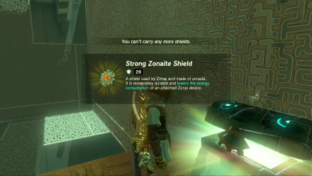 Zelda TotK Domizuin Shrine Strong Zonaite Shield