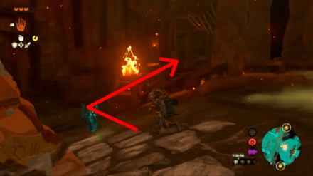 Zelda TotK - Fire Temple Path to the 1F Gong