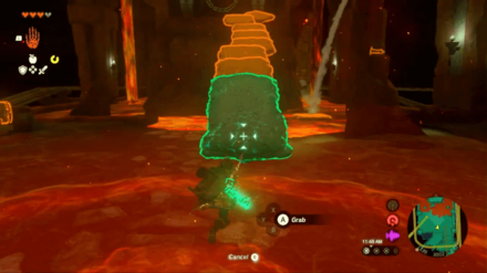 Zelda TotK  - Fire Temple Elevated Gong