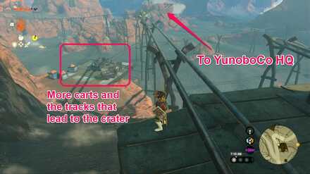 Zelda Tears of the Kingdom TotK - tracks leading to the crater
