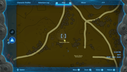 Ranch Ruins Cave Entrance Map Image