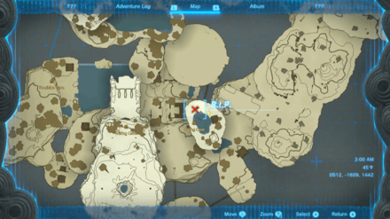 Zelda TOTK - Red X Mark Appears on the Map