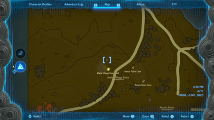 Mabe Village Ruins Well Entrance Map Image