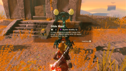 Zelda Tears of the Kingdom - Glide Mask Received