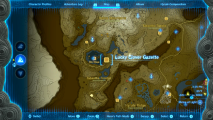 Zelda Tears of the Kingdom TotK - Potential Princess Sightings Map Image