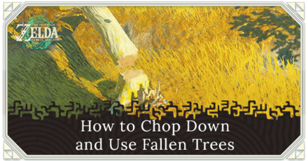 Zelda TotK - How to Chop Down and Use Fallen Trees