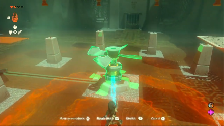 Zelda TotK Fan Blade Attached to Yellow Machine