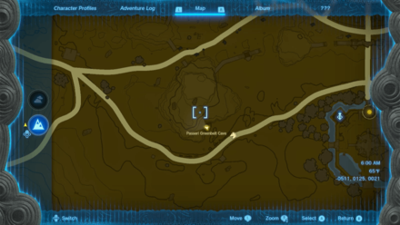 Passeri Greenbelt Cave Entrance Map Image