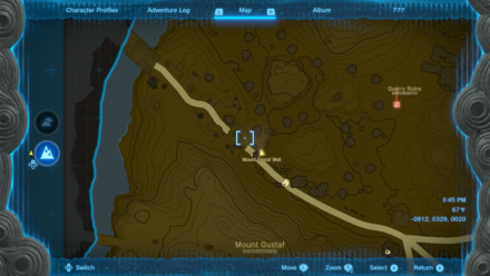 Mount Gustaf Well Entrance Map Image