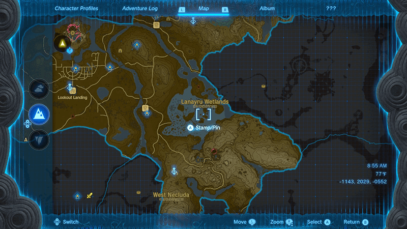 Legend of Zelda Breath of the Wild Topographic Map by Oromis