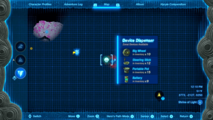 Tears of the Kingdom - Mustis Lightroot Device Dispenser