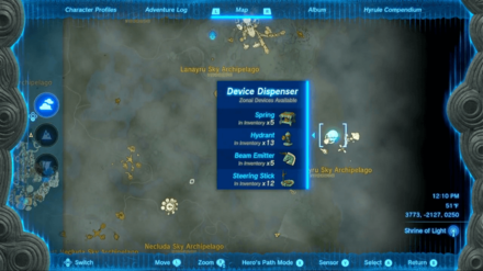 Tears of the Kingdom - Sihajog Shrine Device Dispenser