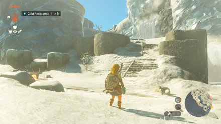 Zelda TotK Gutanbac Shrine Summit Stairs by Cooking Pot