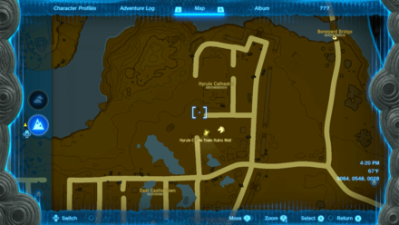 Hyrule Castle Town Ruins Well Entrance Map Image