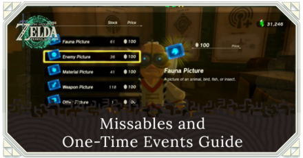 Zelda TOTK - Missables and One-Time Events Guide