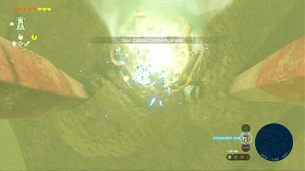 TotK - destroying the cover on the first pillar