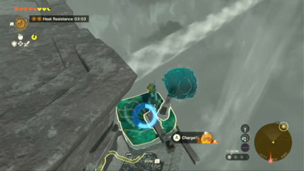 TotK - standing on a rewinding object