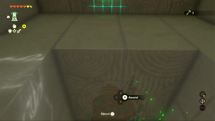 Zelda TotK Orochium Shrine Ascend on Ceiling