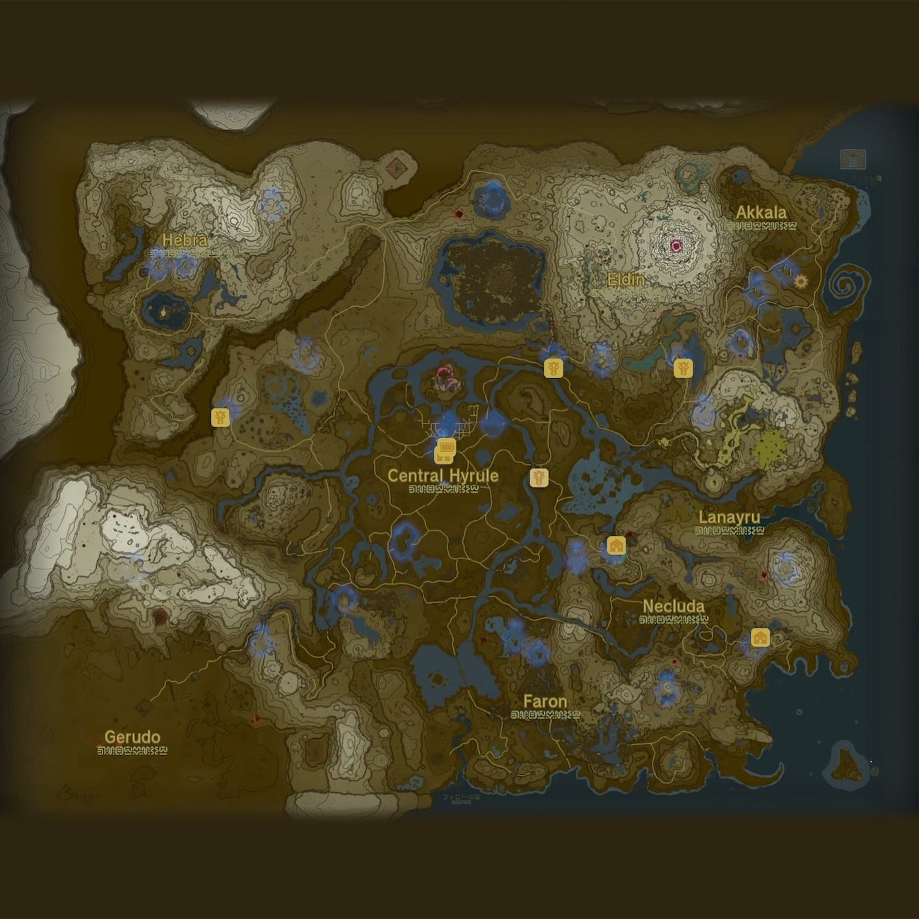 TotK, Depths (Underground) Map - All Lightroot Locations