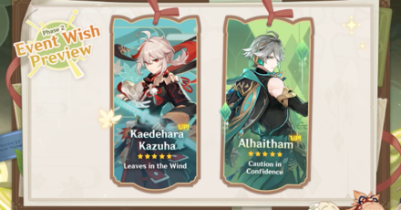 Genshin - Version 3.7 Phase 2 Kazuha and Alhaitham Banners