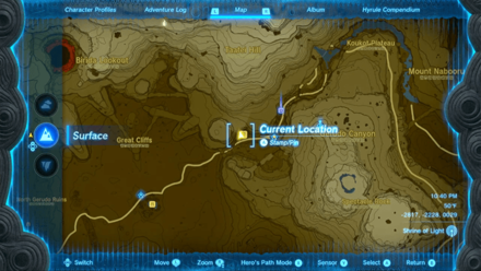 Gerudo Canyon Well Entrance Map Image