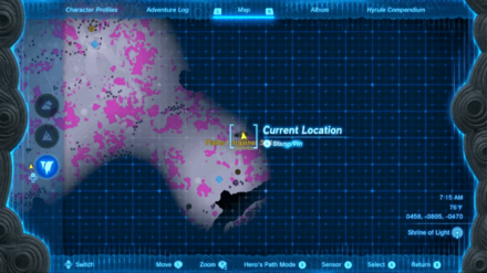 Zelda Tears of the Kingdom TotK - Tunic of the Depths Map Location