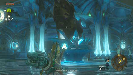 Zelda Tears of the Kingdom TotK - washing off the sludge with a Splash Fruit