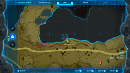 Tabantha Hills Cave Entrance Map Image