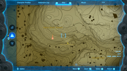 Hebra South Summit Cave Entrance Map Image