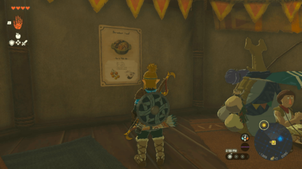 Zelda Tears of the Kingdom TotK - Recreate the recipe on the wall