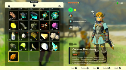 TotK Getting Courser Bee Honey