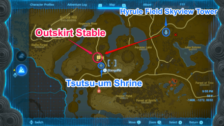 TotK - Outskirt Stable Well Map View