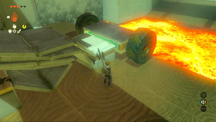 Zelda TotK Marakuguc Shrine Wheeled Device Attached to Slabs