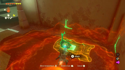 Zelda TotK Mayatat Shrine Sled with Steering Stick