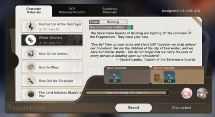 Honkai Star Rail - Dispatching Assignments - Step 4