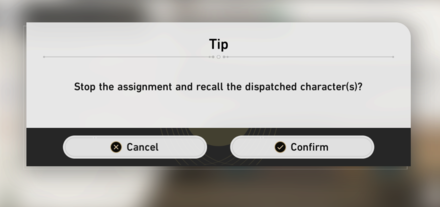 Honkai Star Rail - Recommended Assignments - Cancelling Assignments