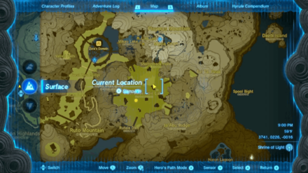 Ancient Zora Waterworks Entrance Map Image