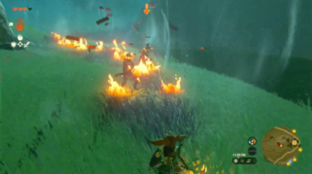 TotK Battling the Enemies