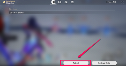 Honkai Star Rail - Retreat Button
