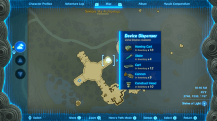 Tears of the Kingdom - Natak Shrine Device Dispenser