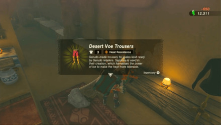 Desert Voe Trousers Location
