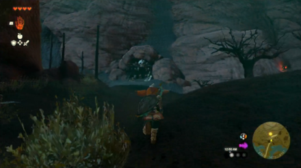Zelda Tears of the Kingdom TotK Cave with Skulls in the Entrance