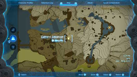 Zelda Tears of the Kingdom TotK - thorns and Ascend point location near Ploymus Mountain Cave