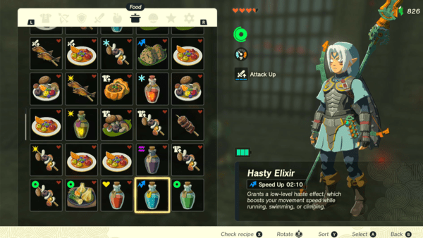 ToTK Hasty Elixir Effect