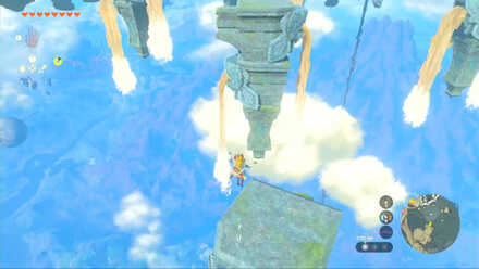 Zelda Tears of the Kingdom TotK - using the waterfalls as launchers