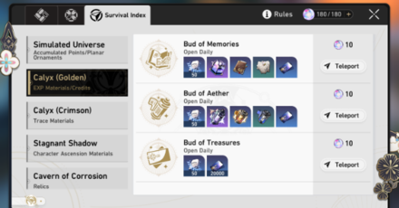 Honkai Star Rail - Farm Calyx Golden