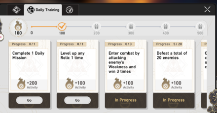 Honkai Star Rail - Daily Training