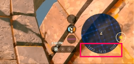 Zelda TotK - On-Screen Map Coordinates